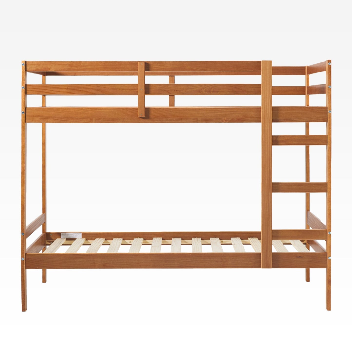 Walker Edison Sophie Simple Solid Wood Twin Over Twin Bunk Bed - lily & onyx