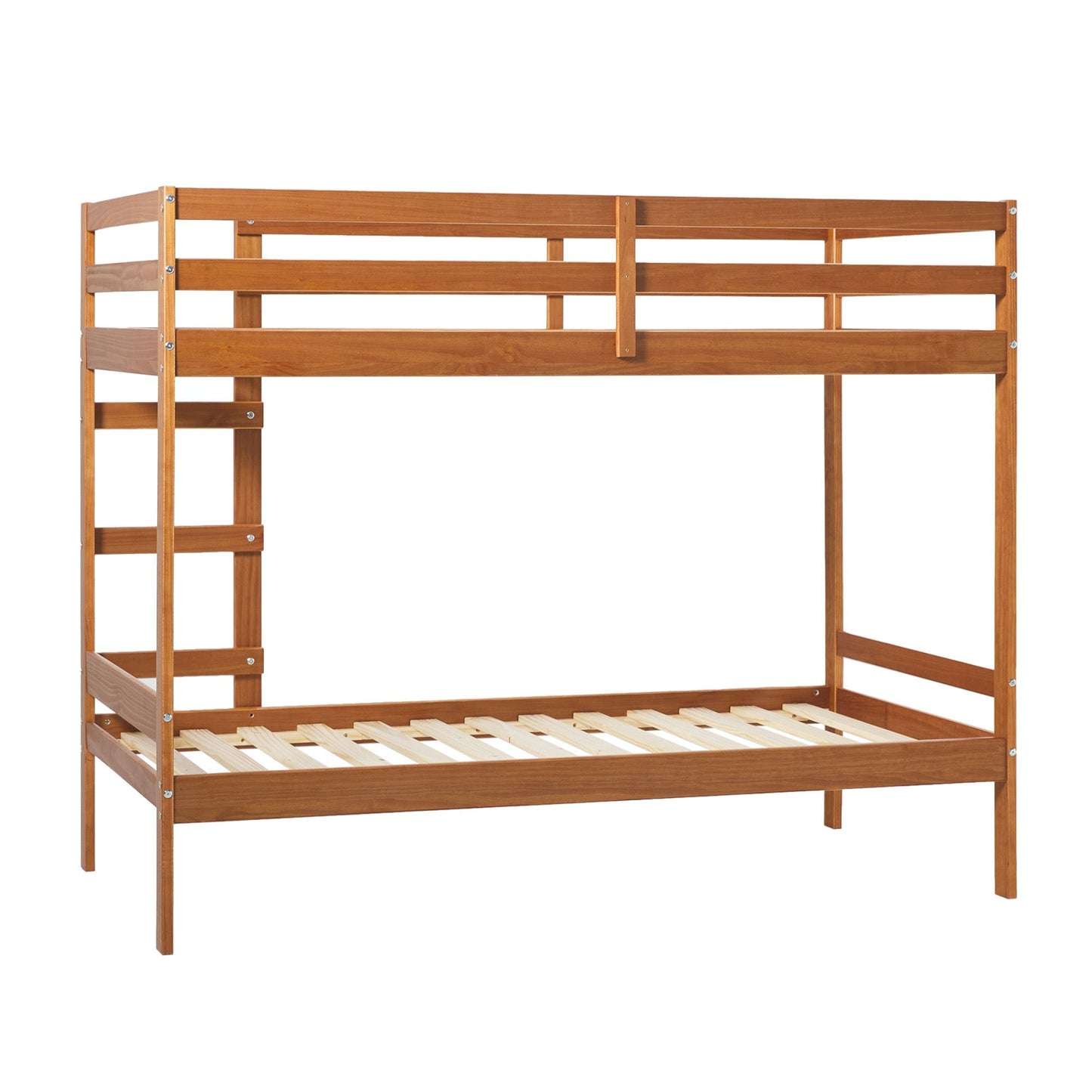 Walker Edison Sophie Simple Solid Wood Twin Over Twin Bunk Bed - lily & onyx