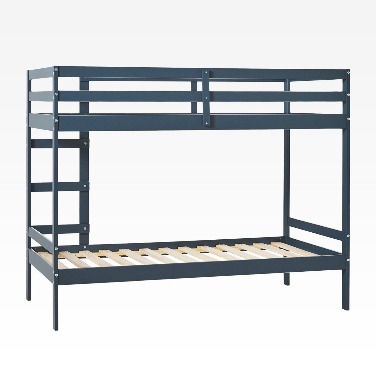 Walker Edison Sophie Simple Solid Wood Twin Over Twin Bunk Bed - lily & onyx