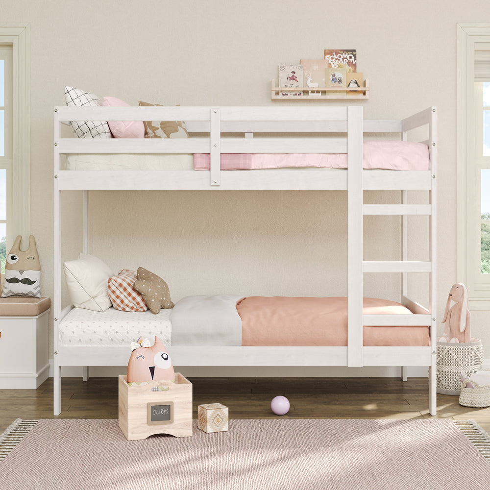 
                      
                        Sophie Simple Solid Wood Twin Over Twin Bunk Bed
                      
                    