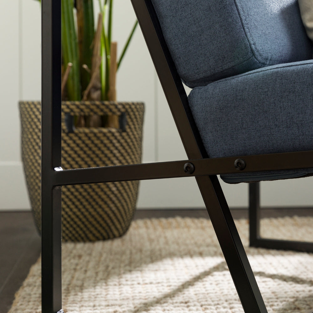 
                      
                        Mid-Century Modern Square Frame Fabric Lounge Chair
                      
                    
