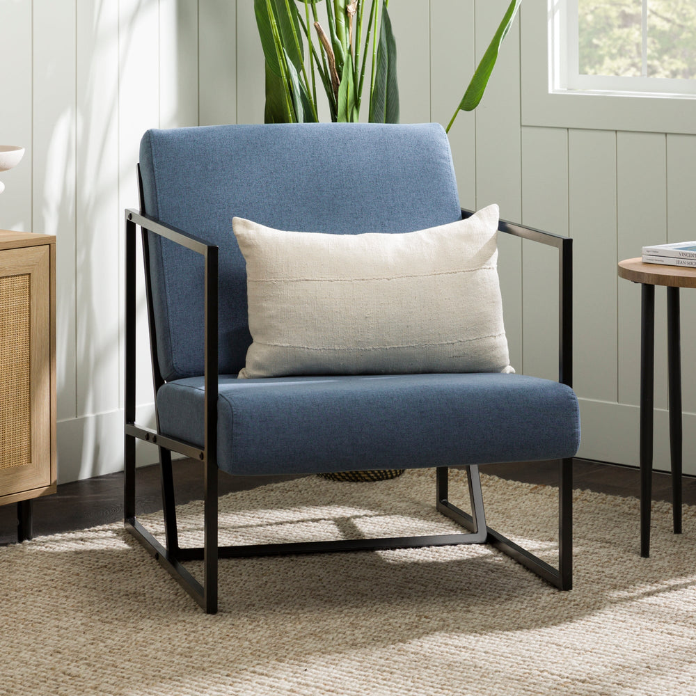 
                      
                        Mid-Century Modern Square Frame Fabric Lounge Chair
                      
                    
