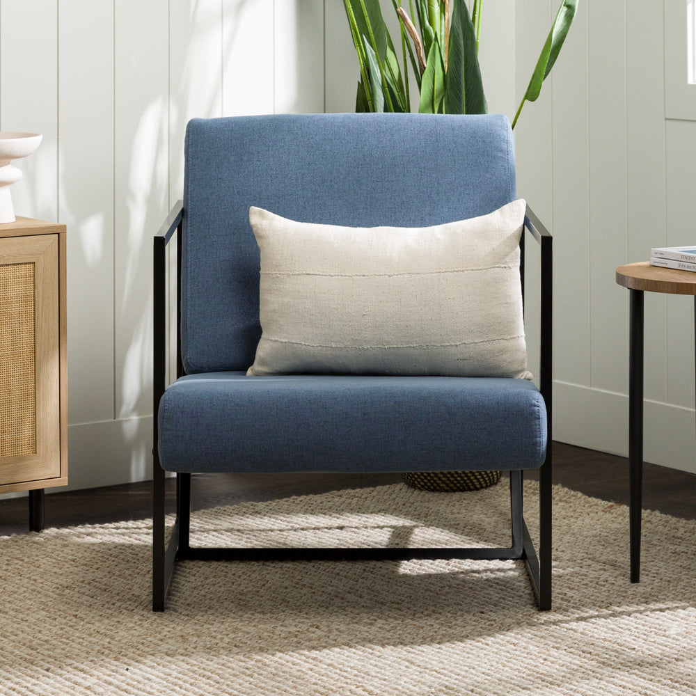 
                      
                        Mid-Century Modern Square Frame Fabric Lounge Chair
                      
                    