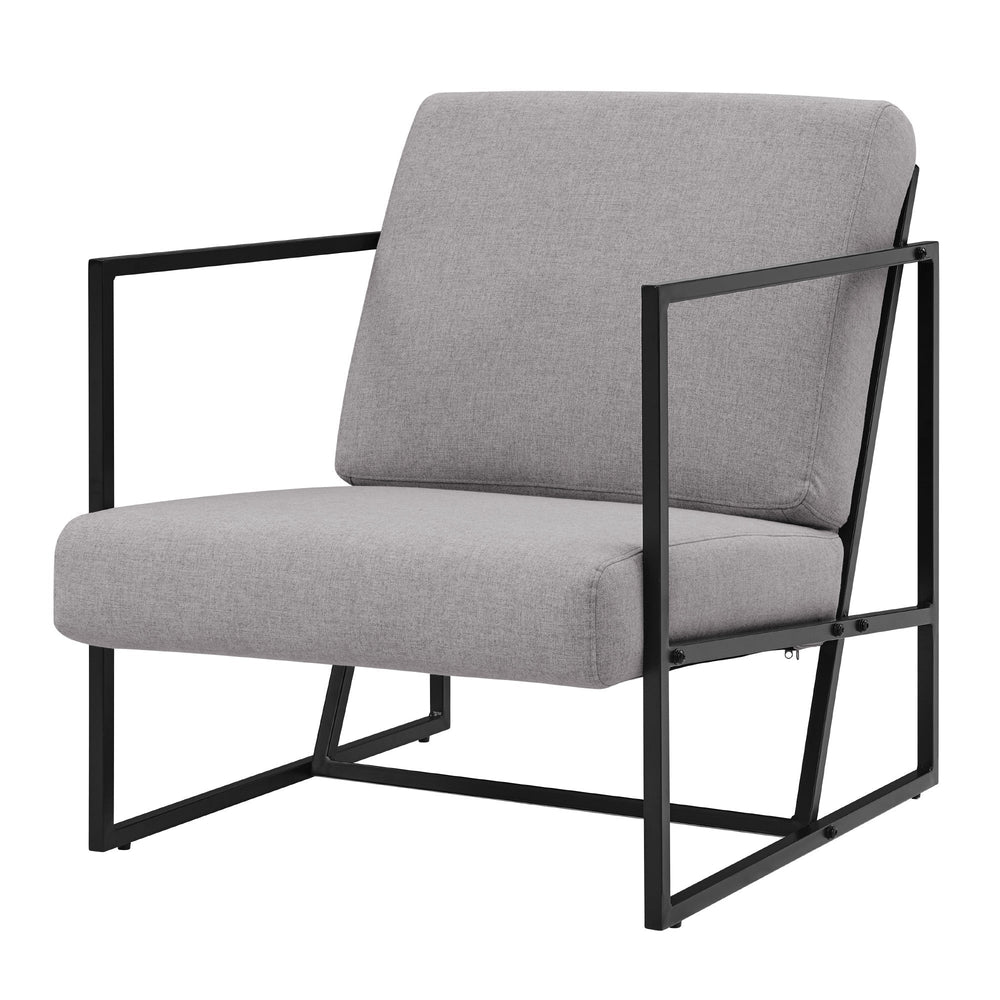 
                      
                        Mid-Century Modern Square Frame Fabric Lounge Chair
                      
                    