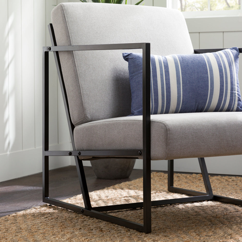 
                      
                        Mid-Century Modern Square Frame Fabric Lounge Chair
                      
                    