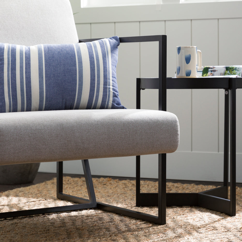 
                      
                        Mid-Century Modern Square Frame Fabric Lounge Chair
                      
                    