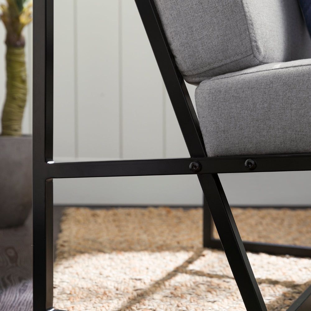 
                      
                        Mid-Century Modern Square Frame Fabric Lounge Chair
                      
                    