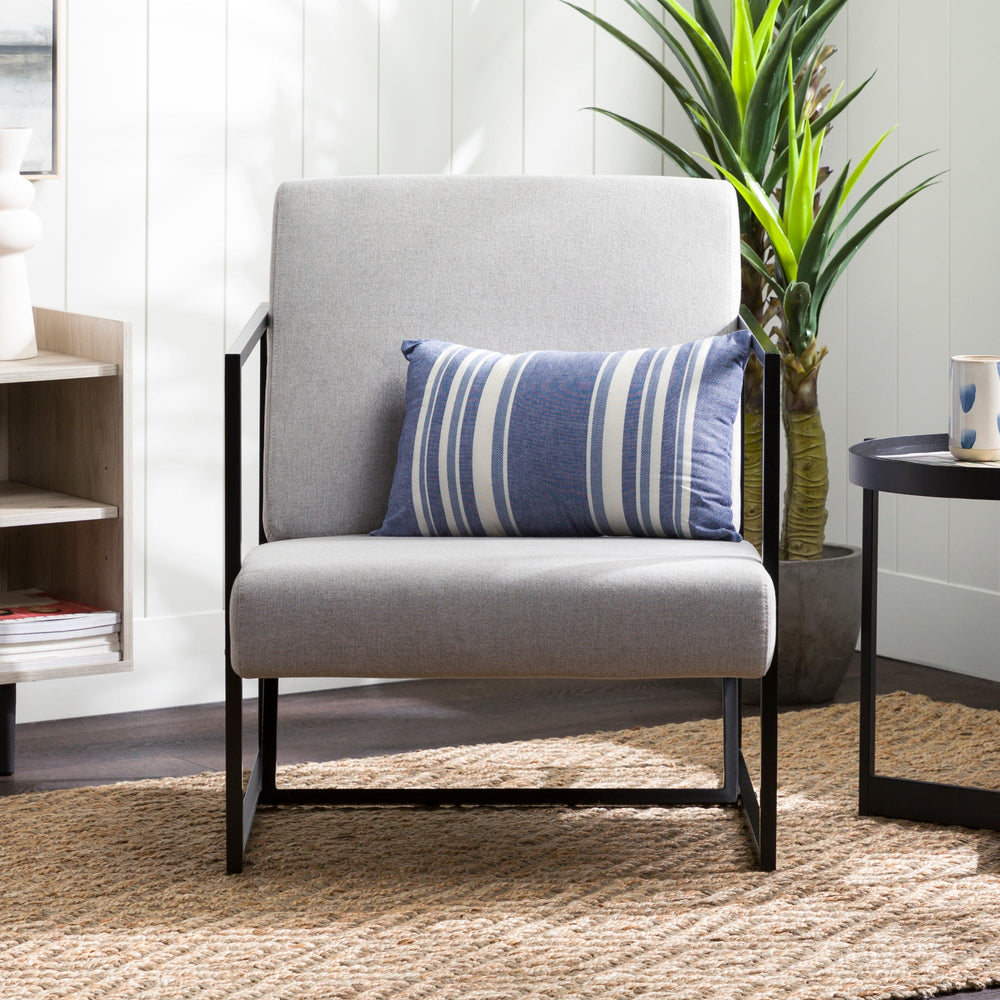 
                      
                        Mid-Century Modern Square Frame Fabric Lounge Chair
                      
                    