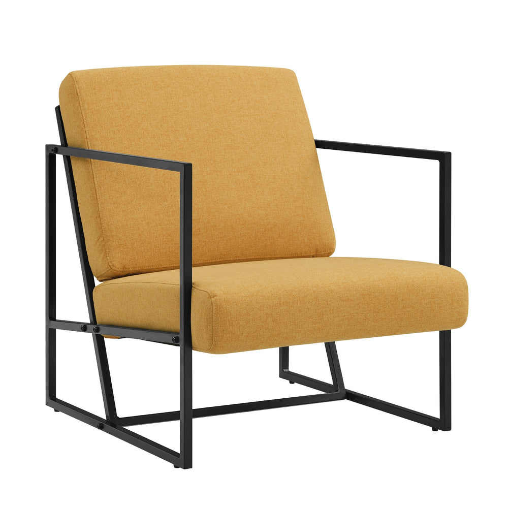 
                      
                        Mid-Century Modern Square Frame Fabric Lounge Chair
                      
                    