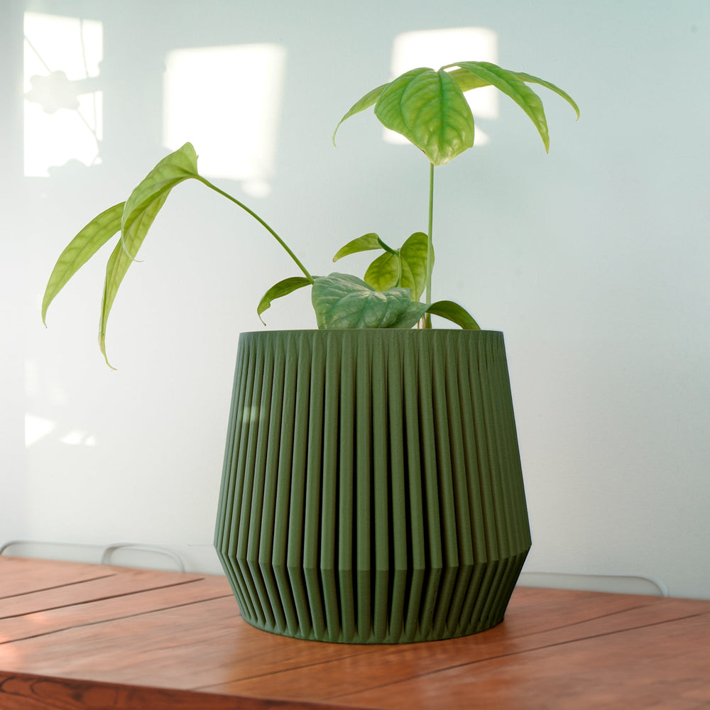 
                      
                        Stratos Ribbed Modern Plant Pot with Drainage
                      
                    