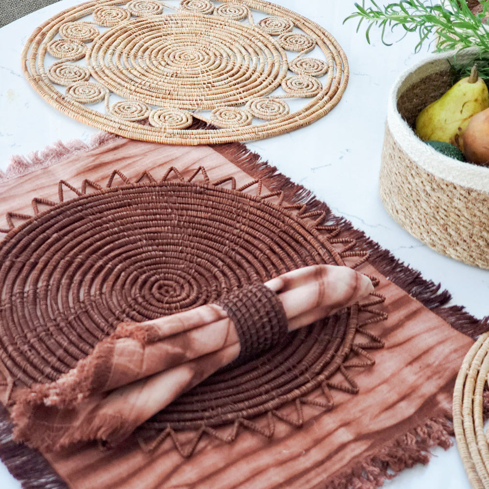 
                      
                        Tie Dye Cotton Napkin, Brown - Set of 4
                      
                    