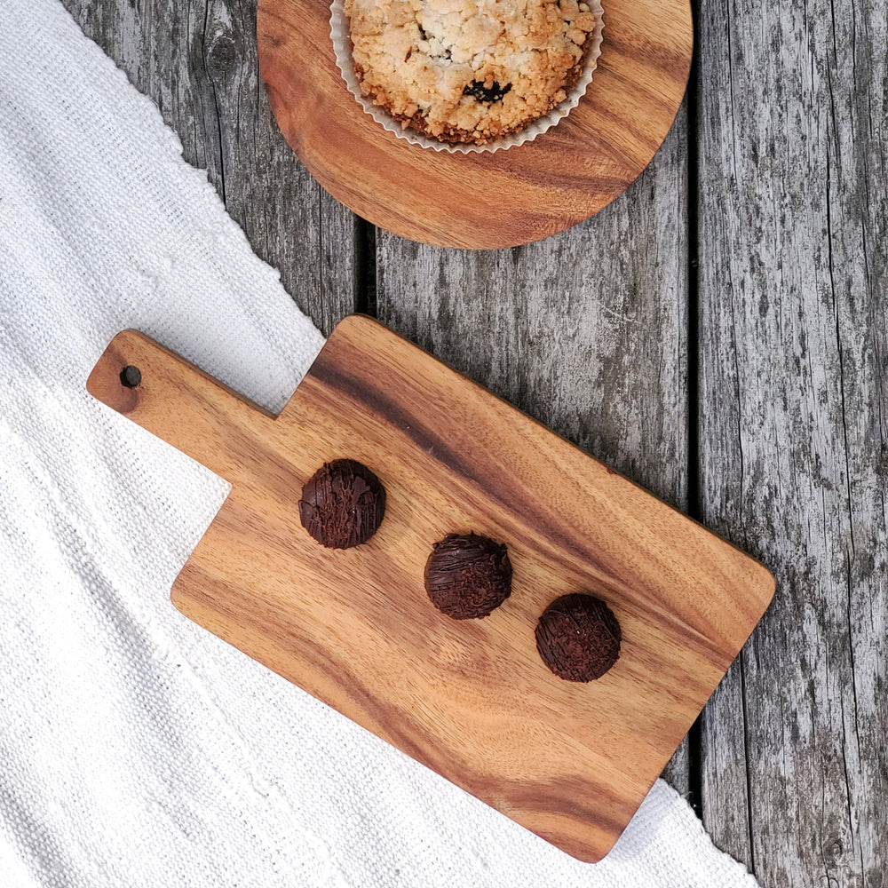 Wooden Serving Board with Handle, Small
