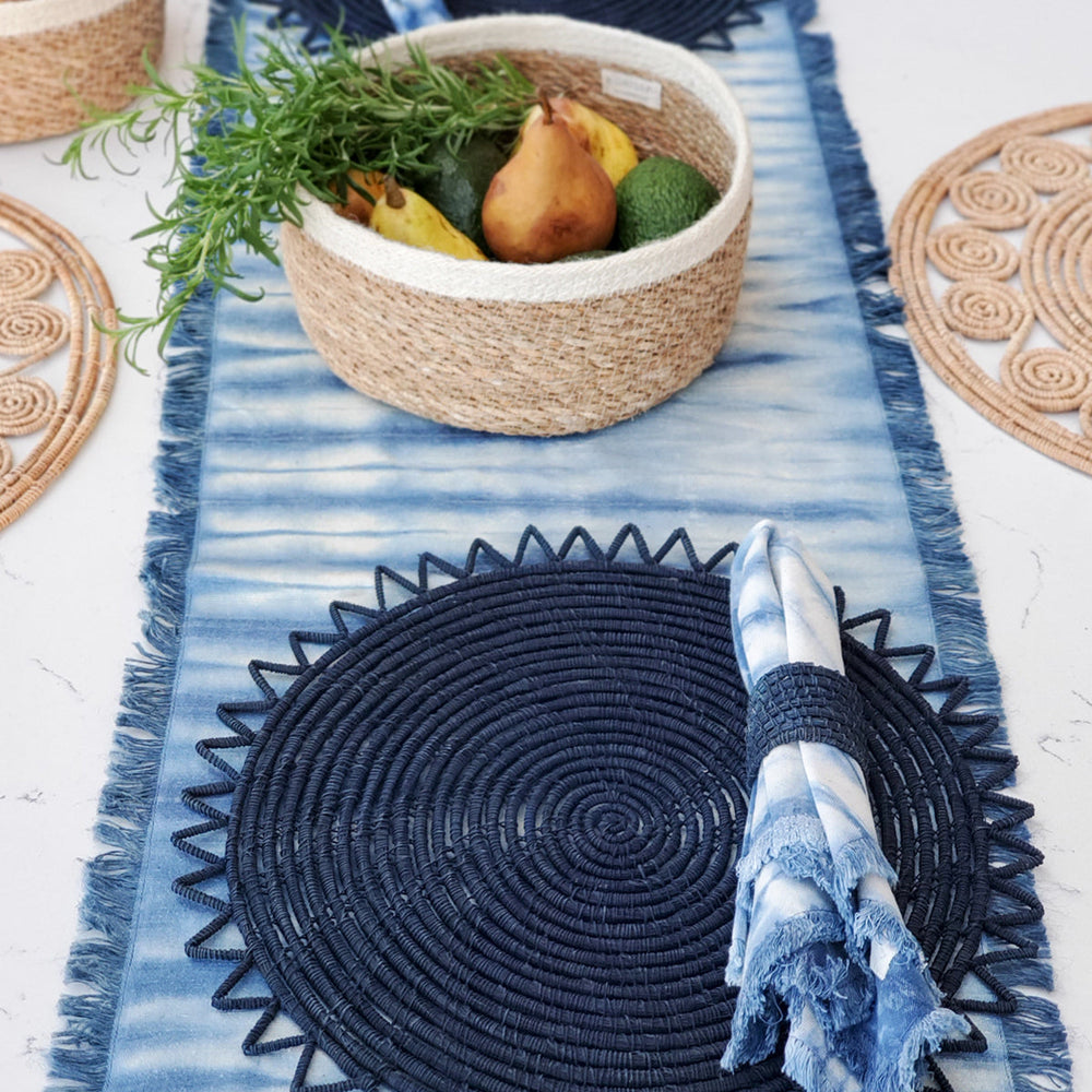 
                      
                        Tie Dye Cotton Napkin, Indigo Blue - Set of 4
                      
                    