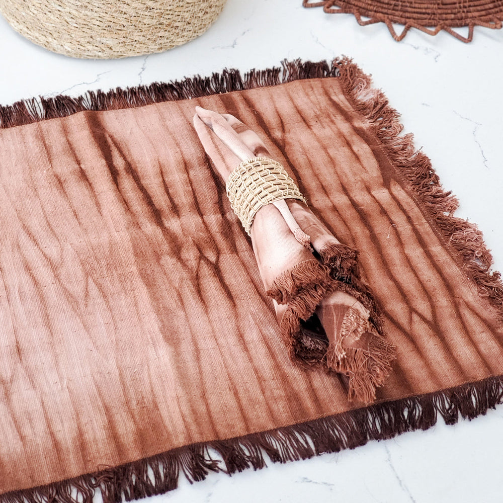 
                      
                        Tie Dye Cotton Placemat, Brown - Set of 4
                      
                    
