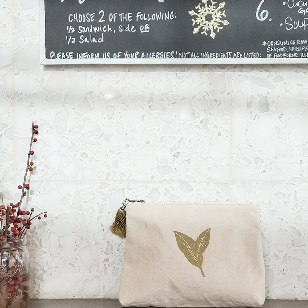 
                      
                        Hand Screen Printed Cotton Canvas Pouch - Nature
                      
                    