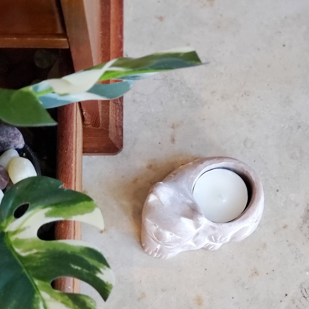 
                      
                        Terracotta Tea Light Candle Holder, Cat
                      
                    