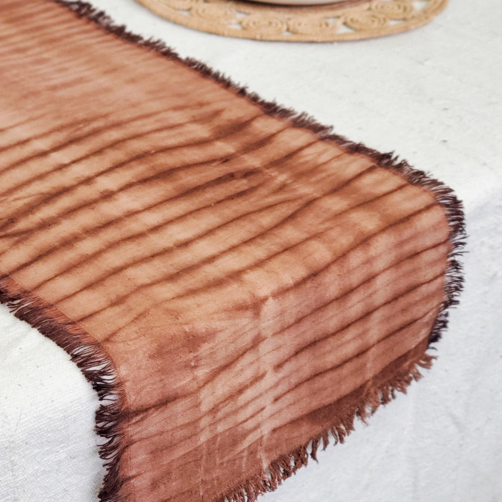 
                      
                        Tie Dye Cotton Table Runner, Brown
                      
                    