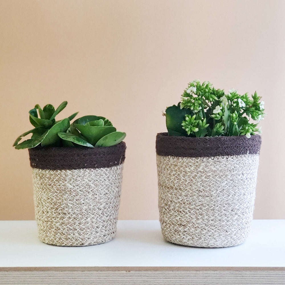 Agora Plant Basket, Brown
