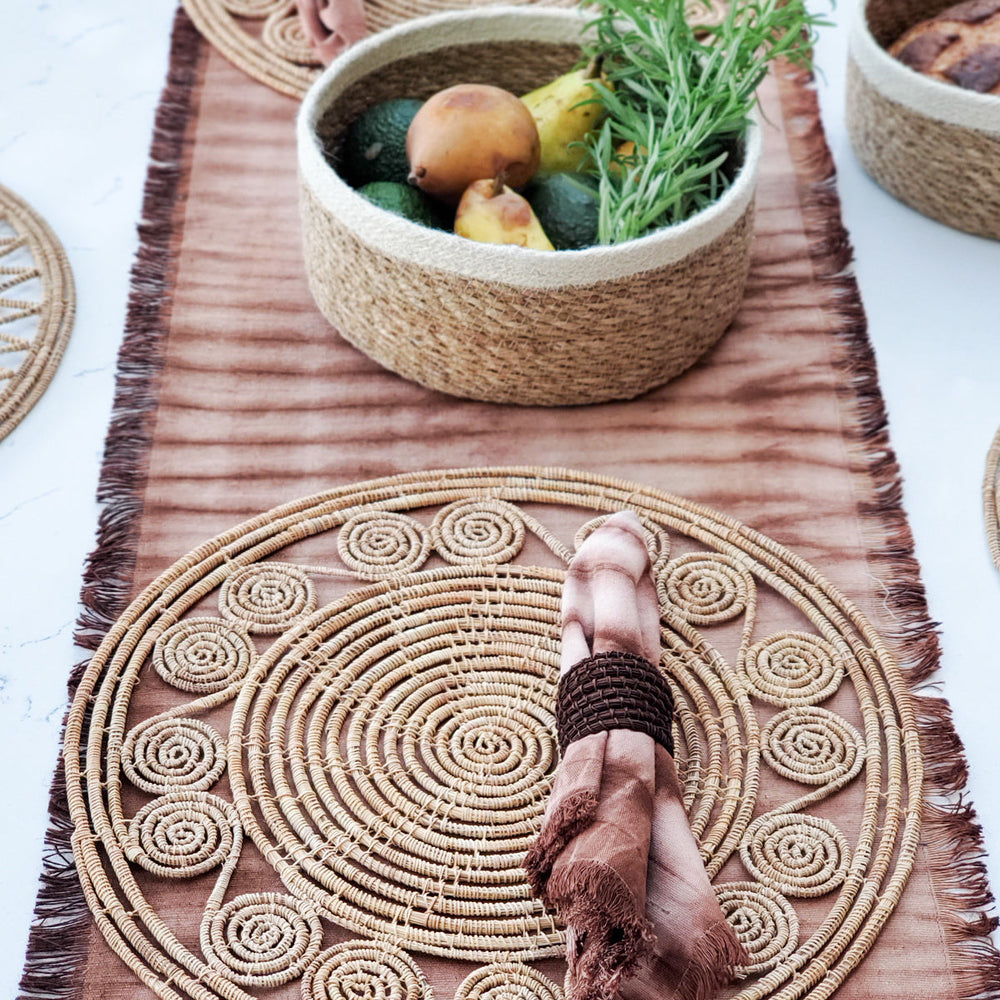 
                      
                        Bayu Woven Palm Fiber Placemat, Natural - Set of 2
                      
                    