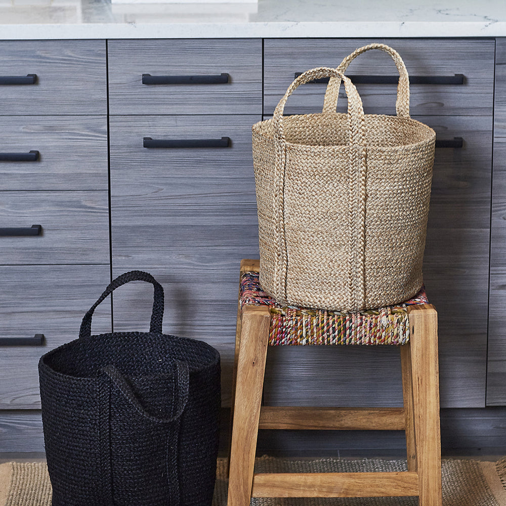 Kata Basket with Handle, Black