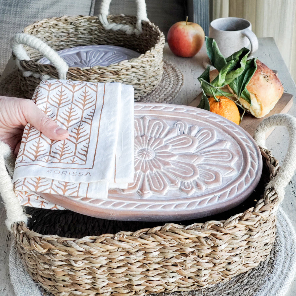 
                      
                        Bread Warmer & Basket Gift Set with Tea Towel - Flower
                      
                    
