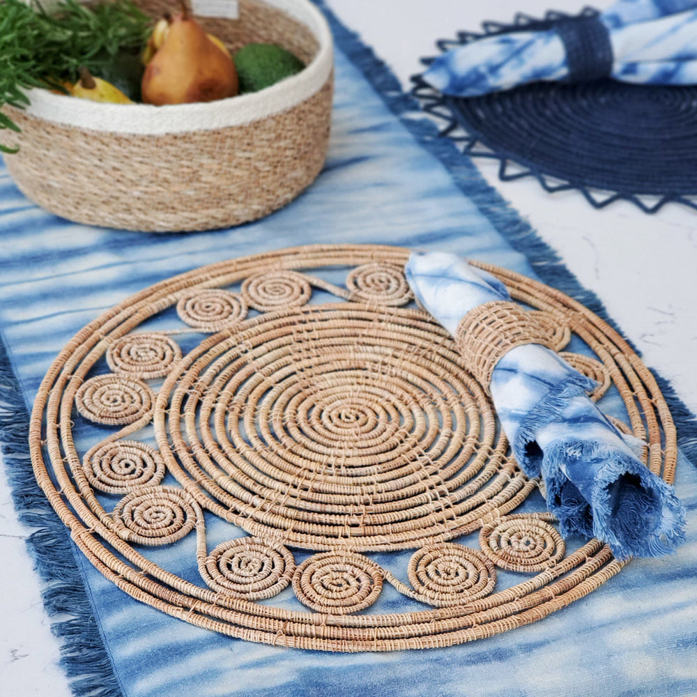 
                      
                        Bayu Woven Palm Fiber Placemat, Natural - Set of 2
                      
                    
