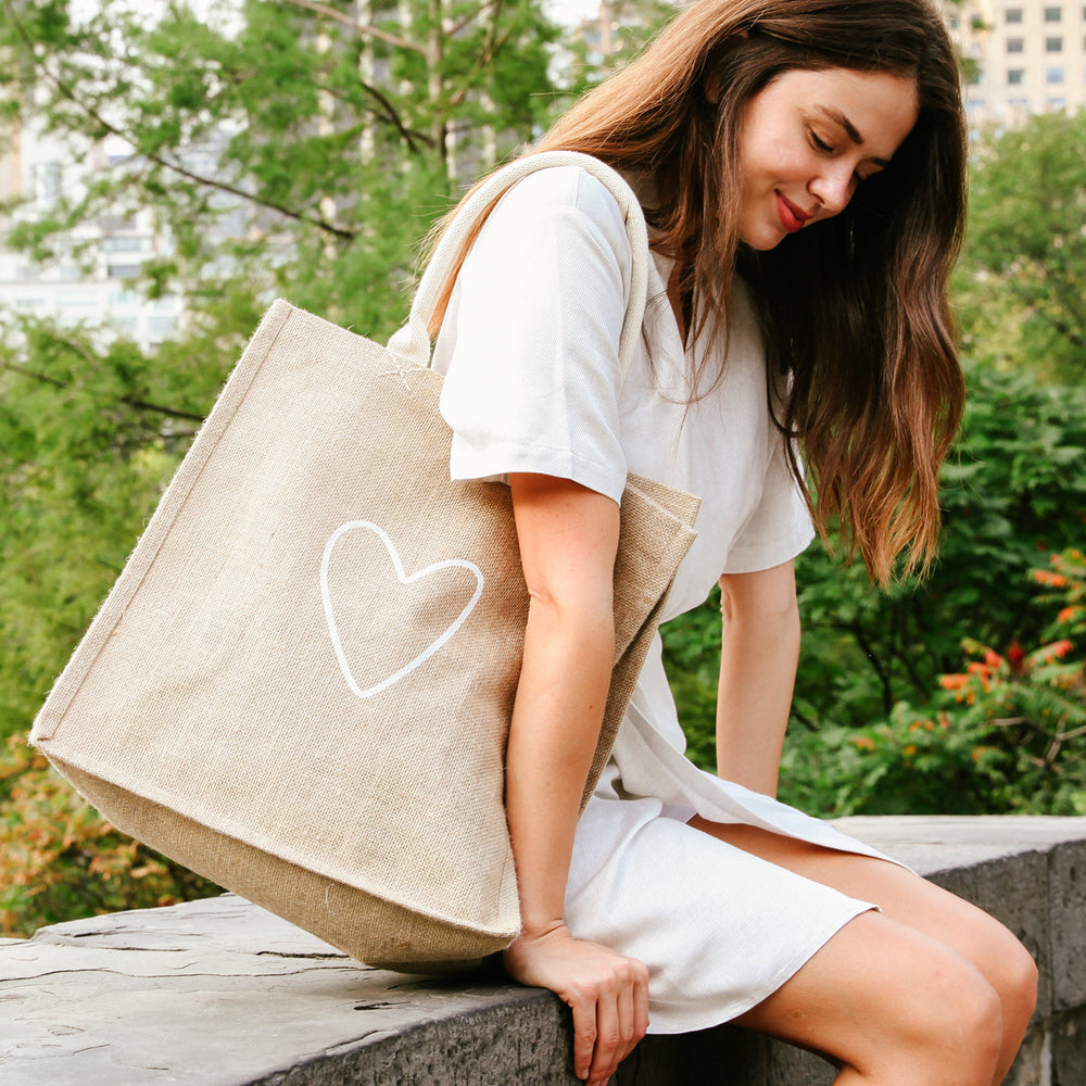 Jute Fabric Market Bag - Love