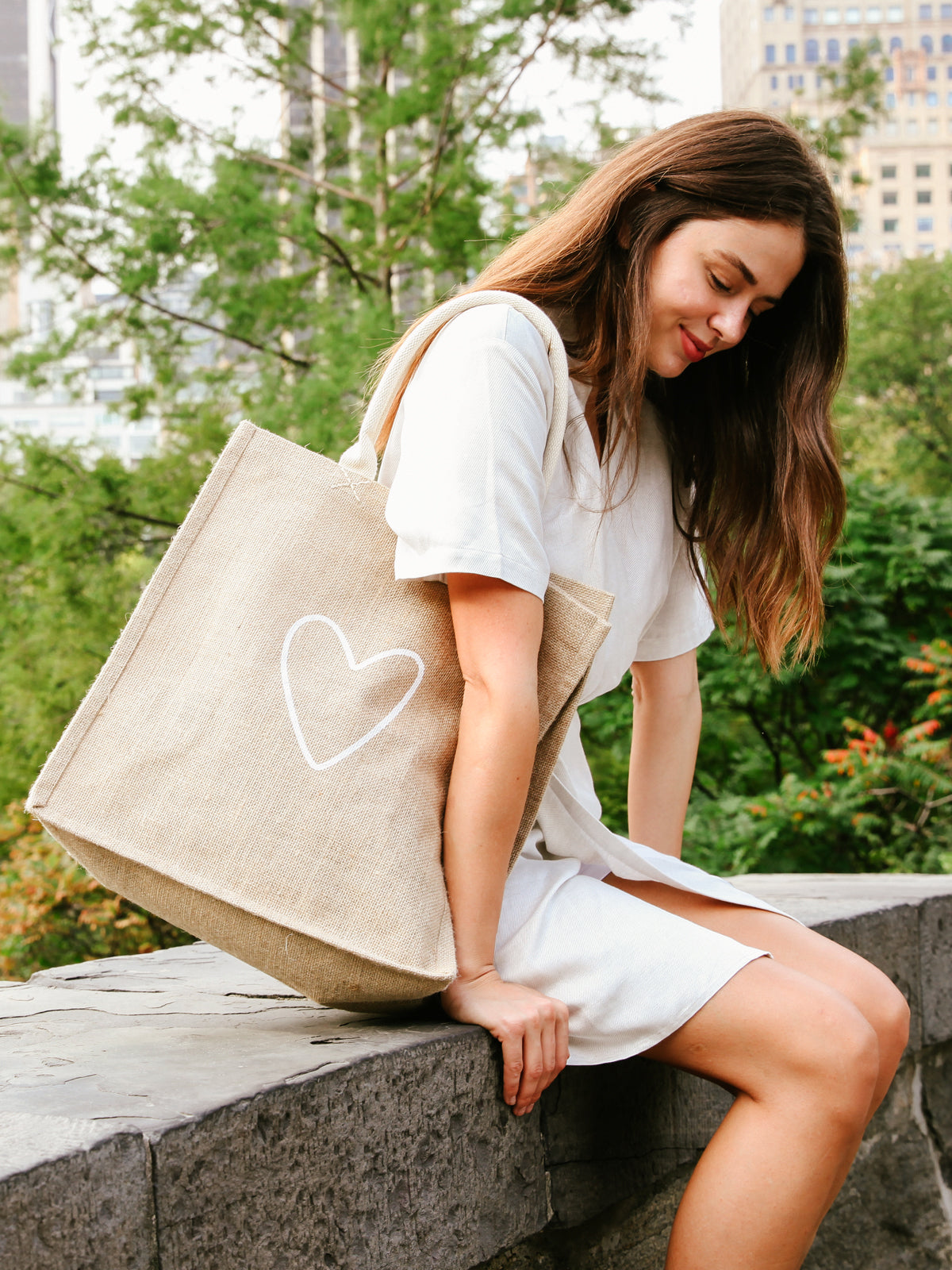 Jute Fabric Market Bag - Love