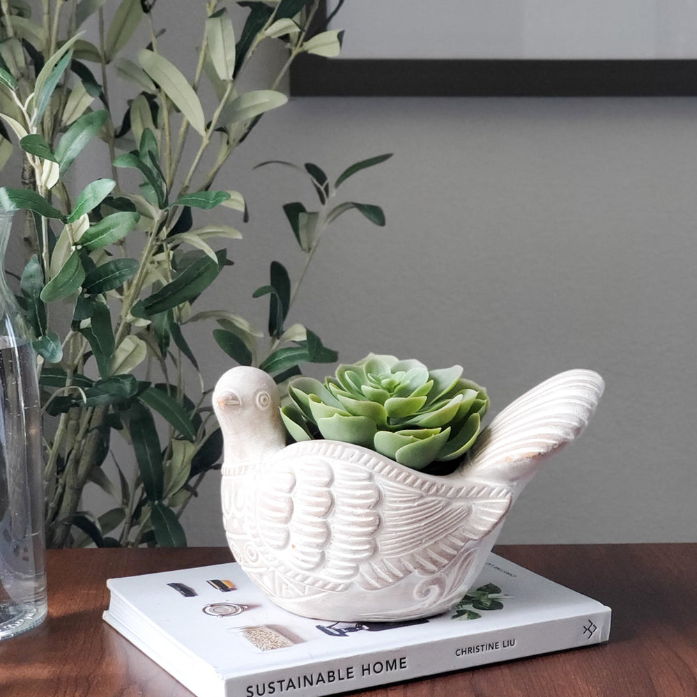 Terracotta Pot - Turtle Dove