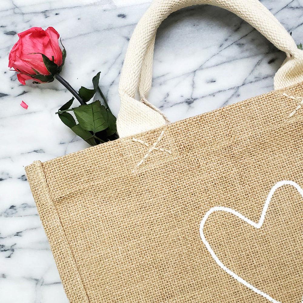 
                      
                        Jute Canvas Gift Bag - Love
                      
                    