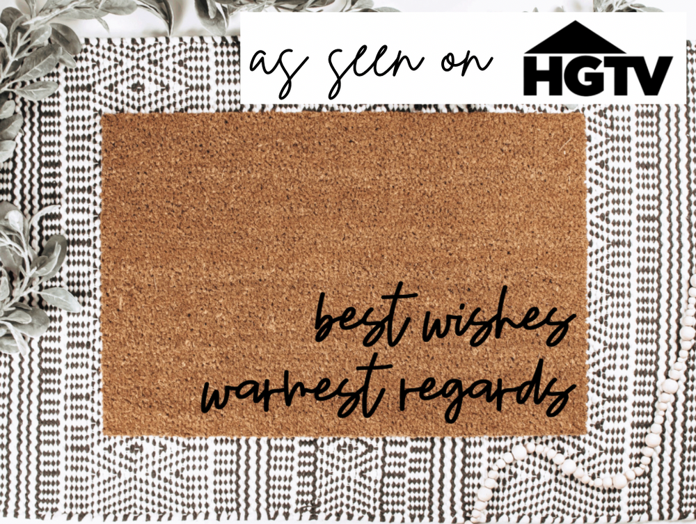 Best Wishes Warmest Regards Doormat