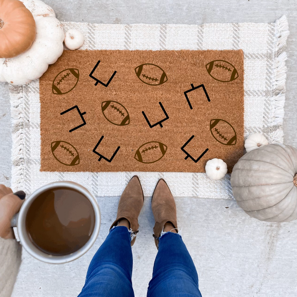 Football Pattern Doormat