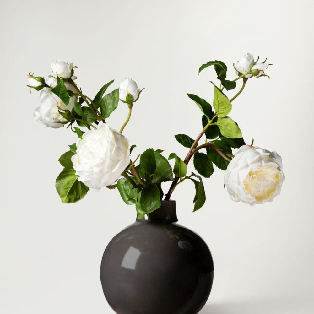 Real Touch Fake Flower English Rose with Bud - 21"