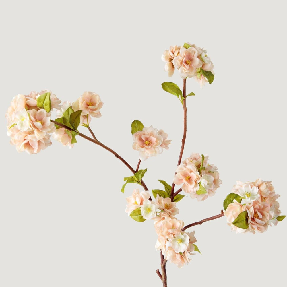 
                      
                        Cream Linen Faux Peach Blossom Branch, 41"
                      
                    