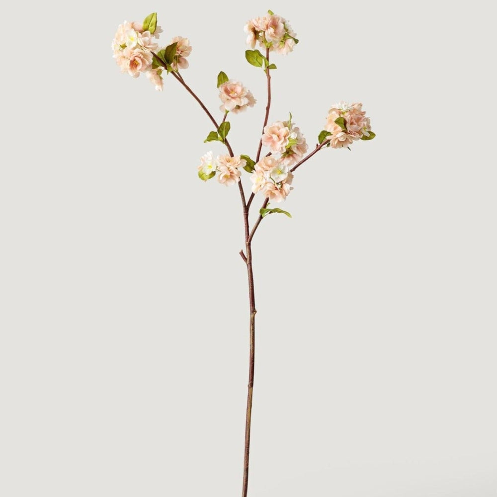 
                      
                        Cream Linen Faux Peach Blossom Branch, 41"
                      
                    