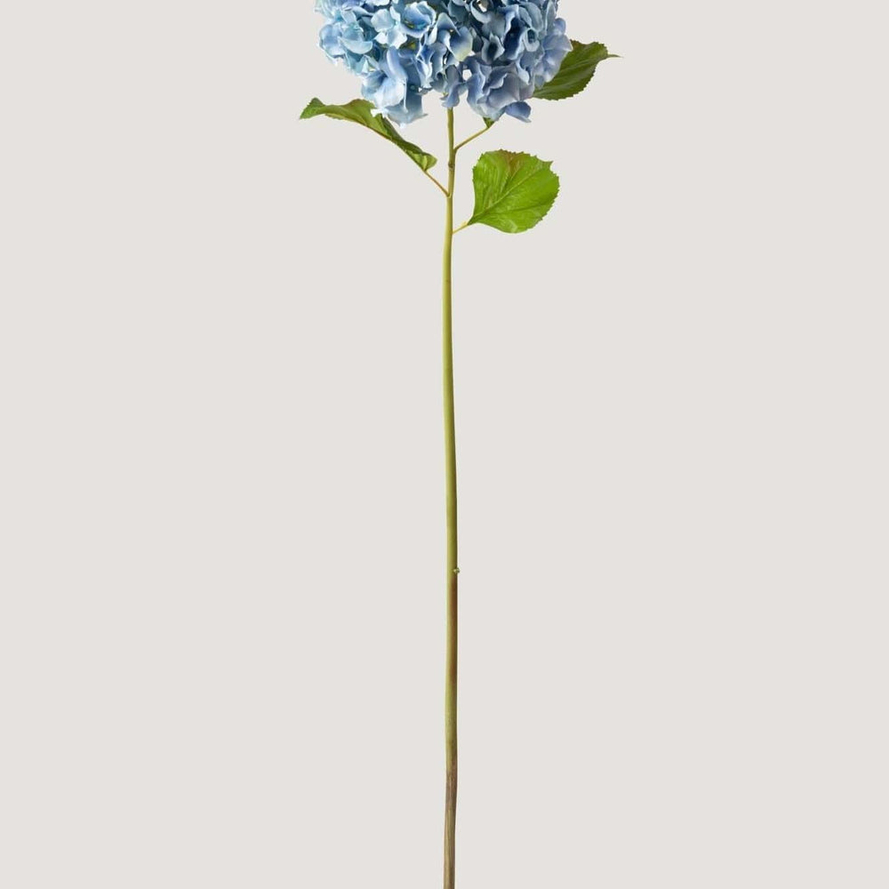 Tall Powder Blue Faux Hydrangea Flower - 45"
