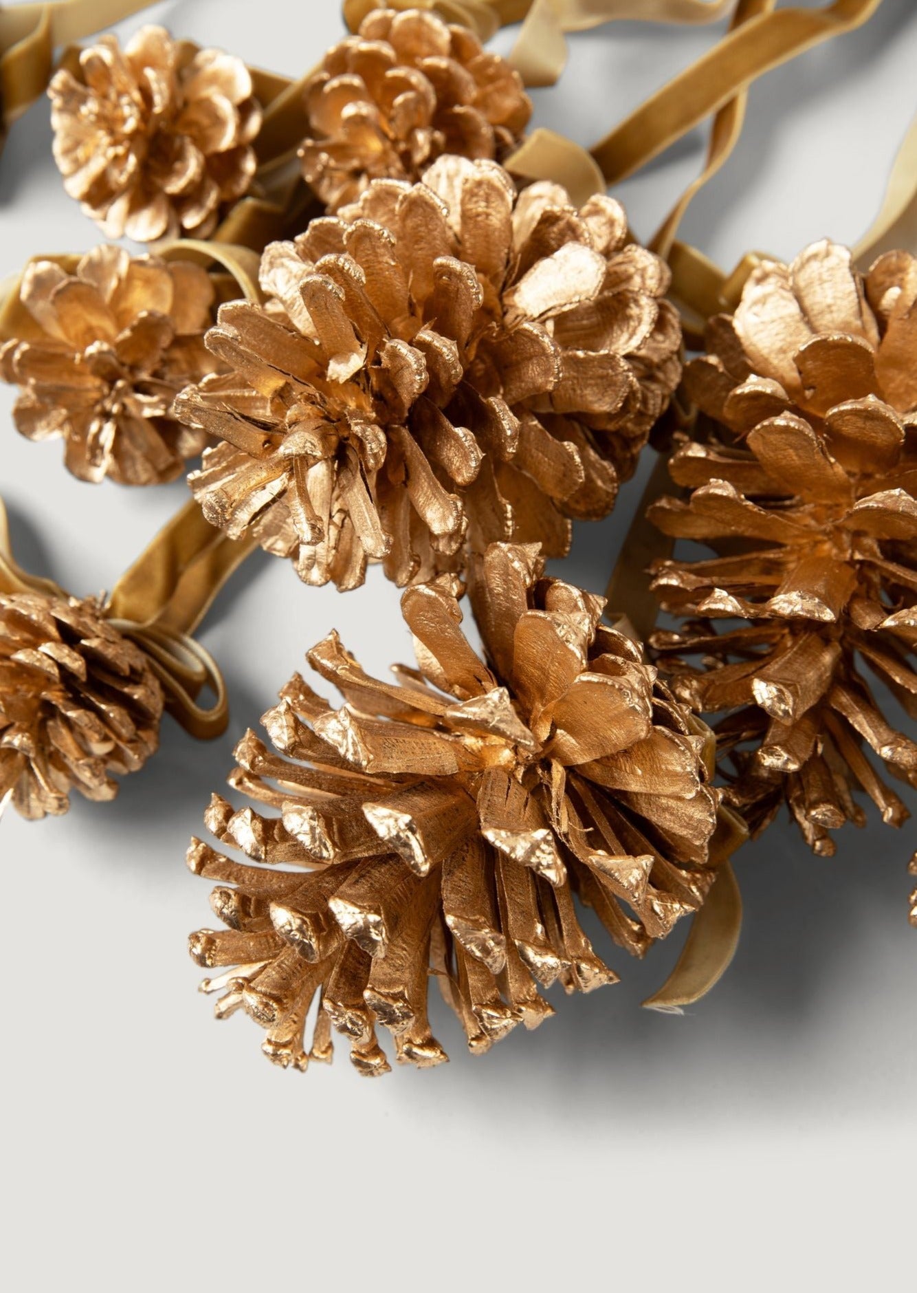 Gold Pine Cone Hanging Holiday Decoration, 21"
