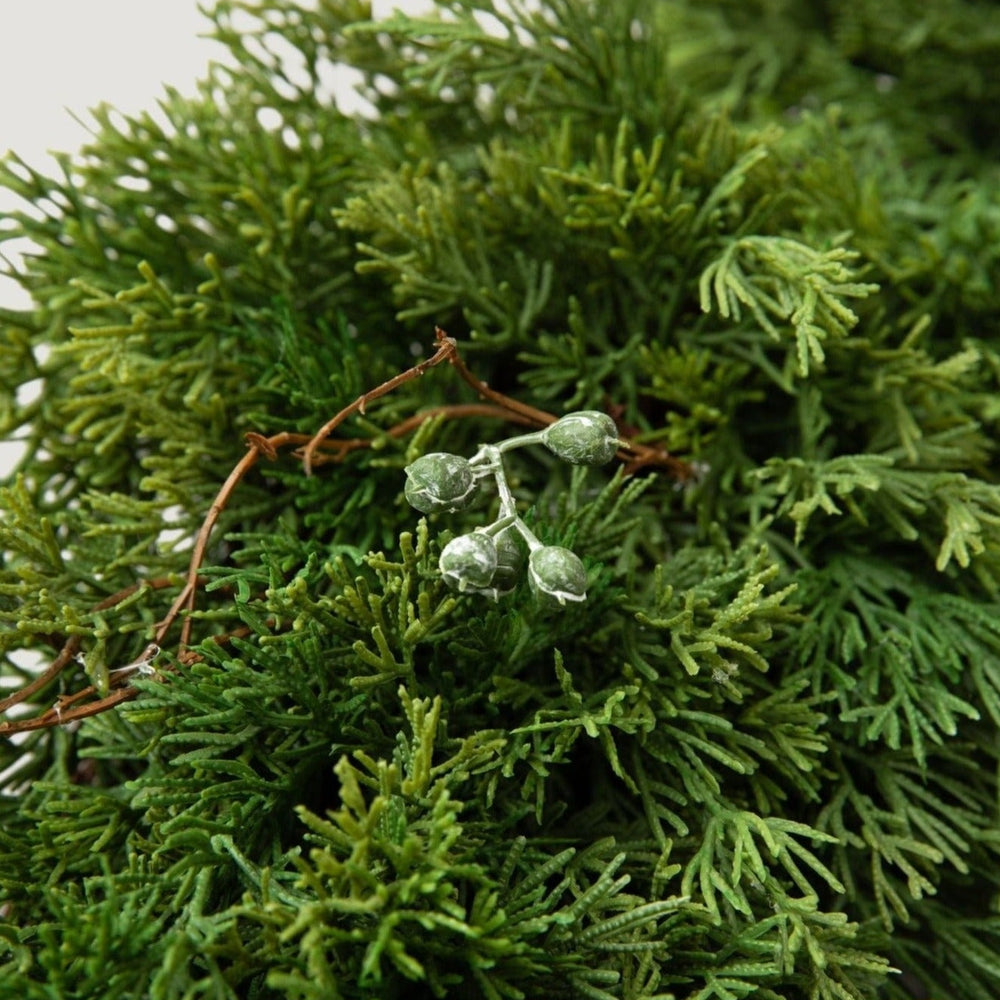 
                      
                        30" Artificial Winter Cedar and Juniper Wreath
                      
                    