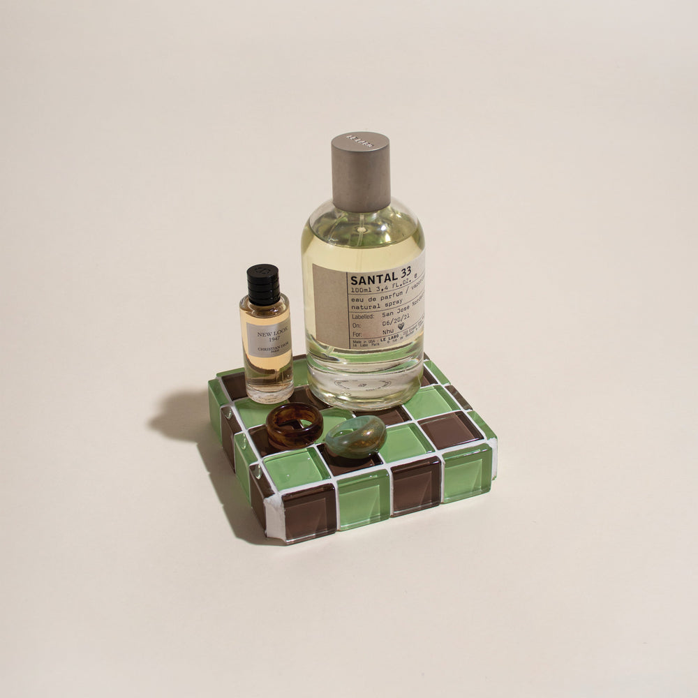 Glass Tile Cube - Mint Dark Chocolate