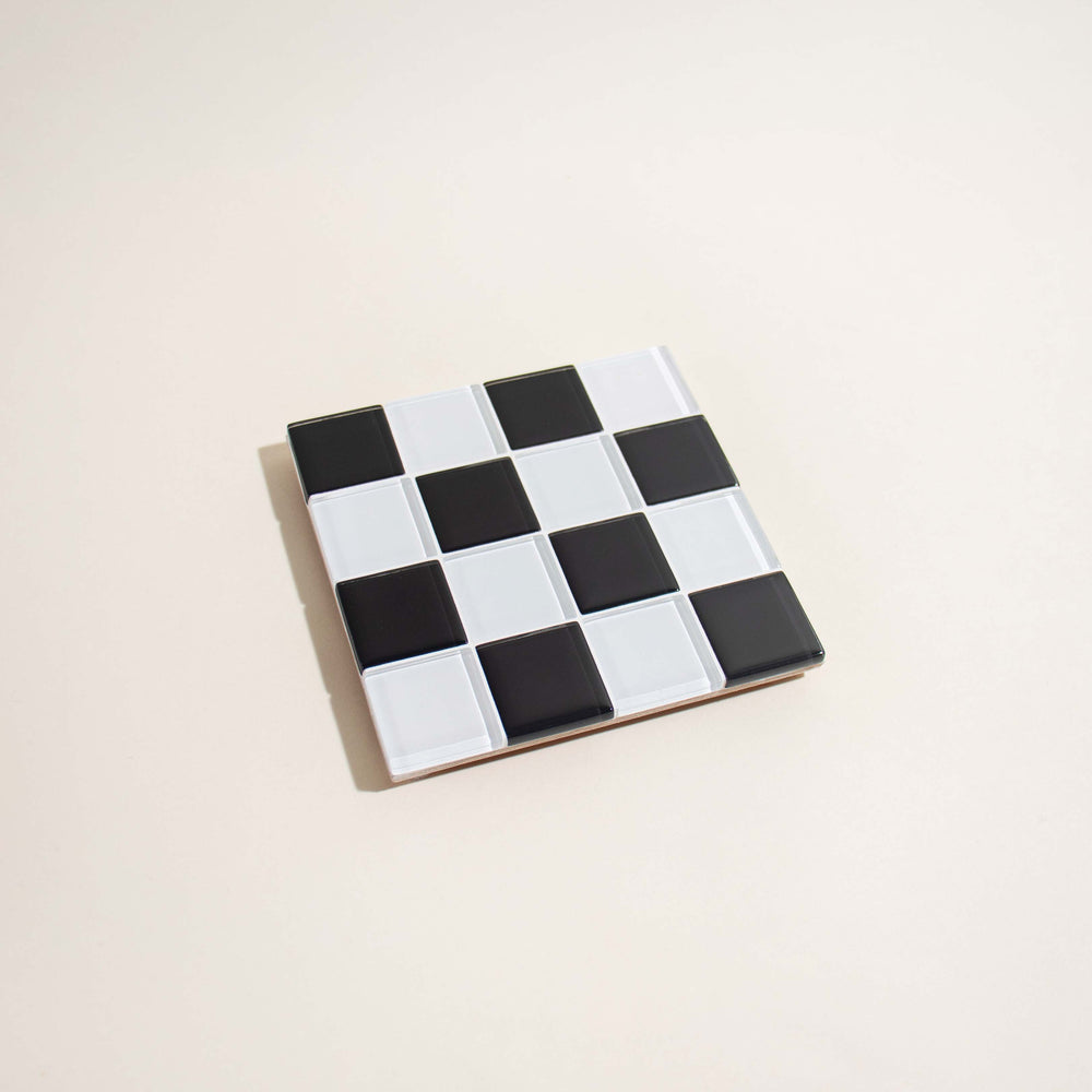 
                      
                        Glass Tile Coaster - Checkered
                      
                    