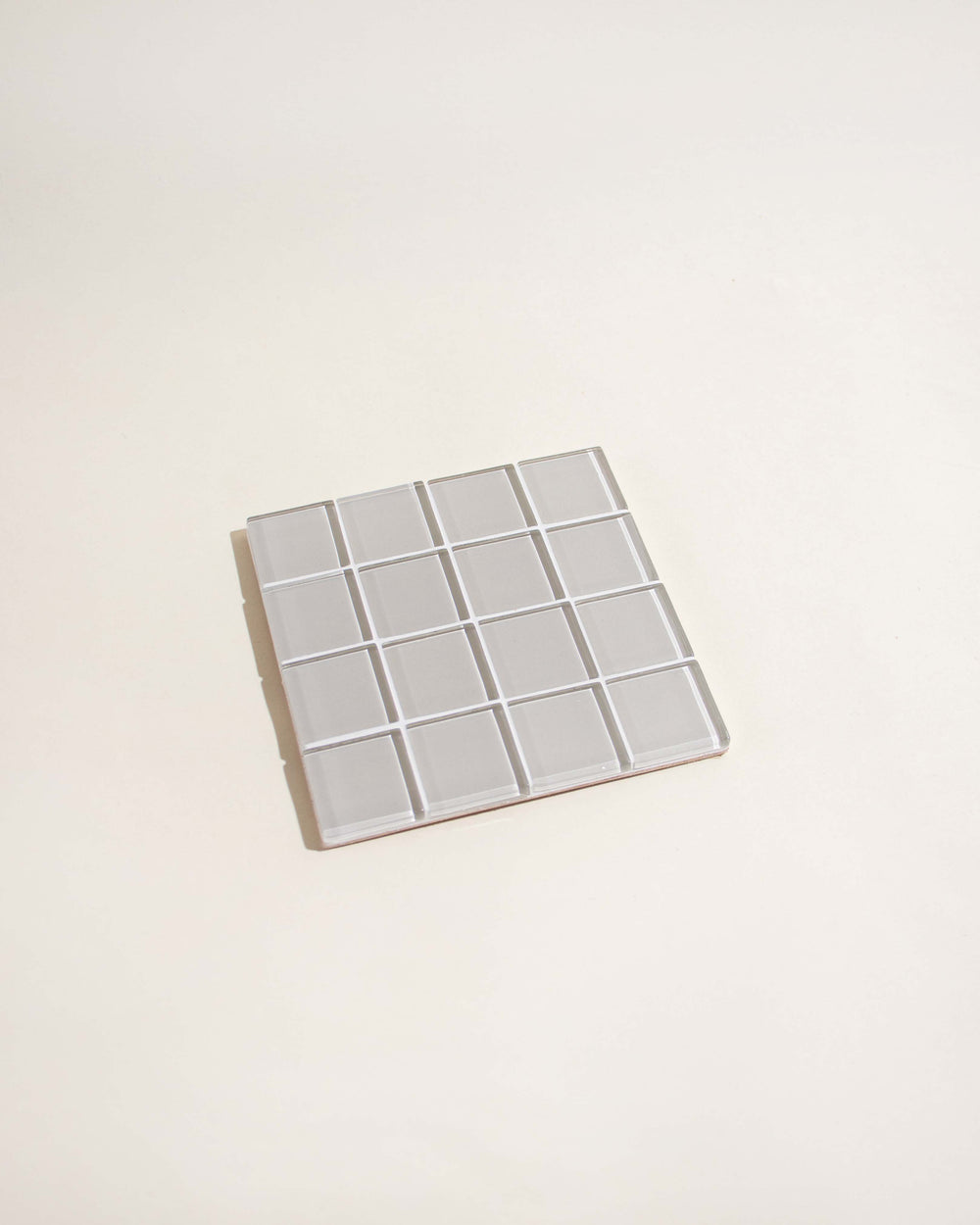 Glass Tile Coaster - Beige Canvas