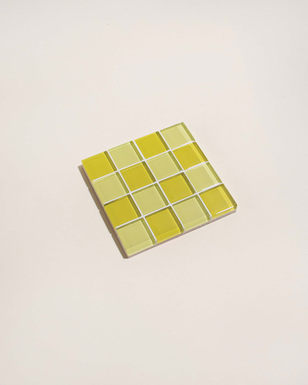 Glass Tile Coaster - Banana Frosting