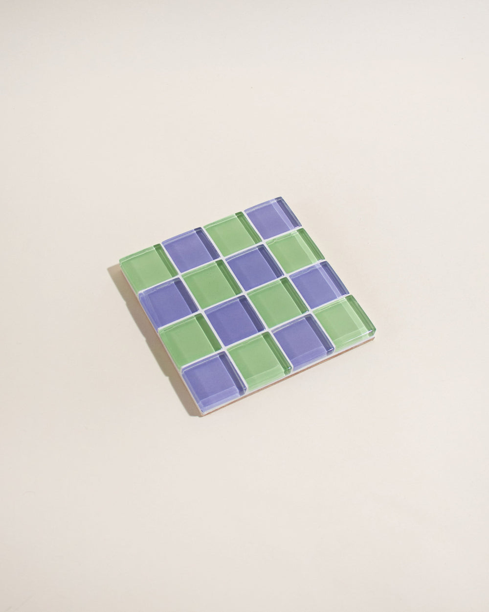 Glass Tile Coaster - Ube Matcha Latte