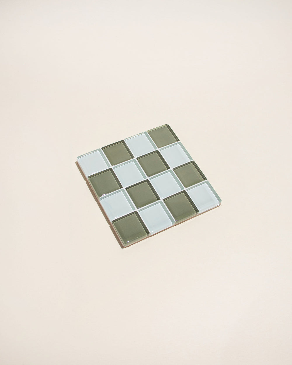 Glass Tile Coaster - Matcha Milk Chocolate