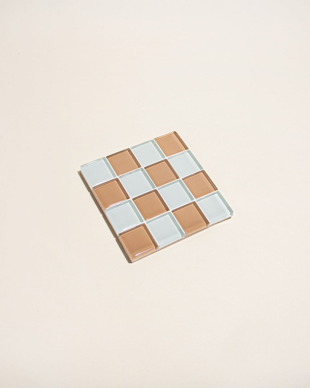 Glass Tile Coaster - Hazelnut Milk Chocolate