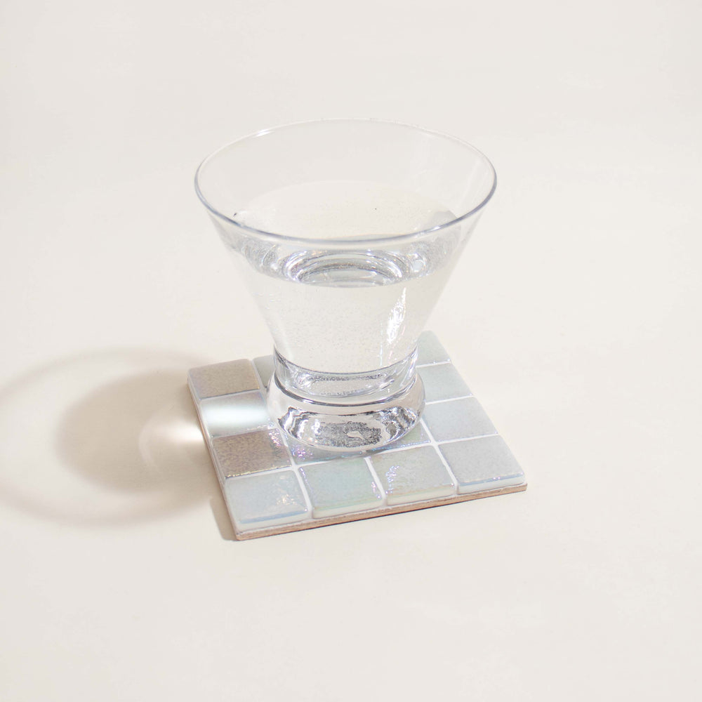Glass Tile Coaster - Seashell