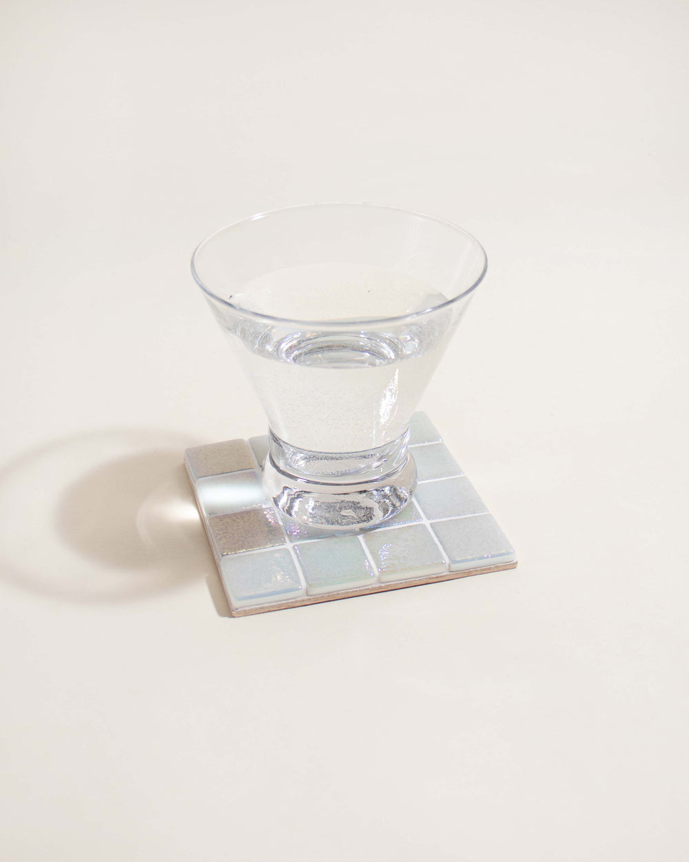 Glass Tile Coaster - Seashell