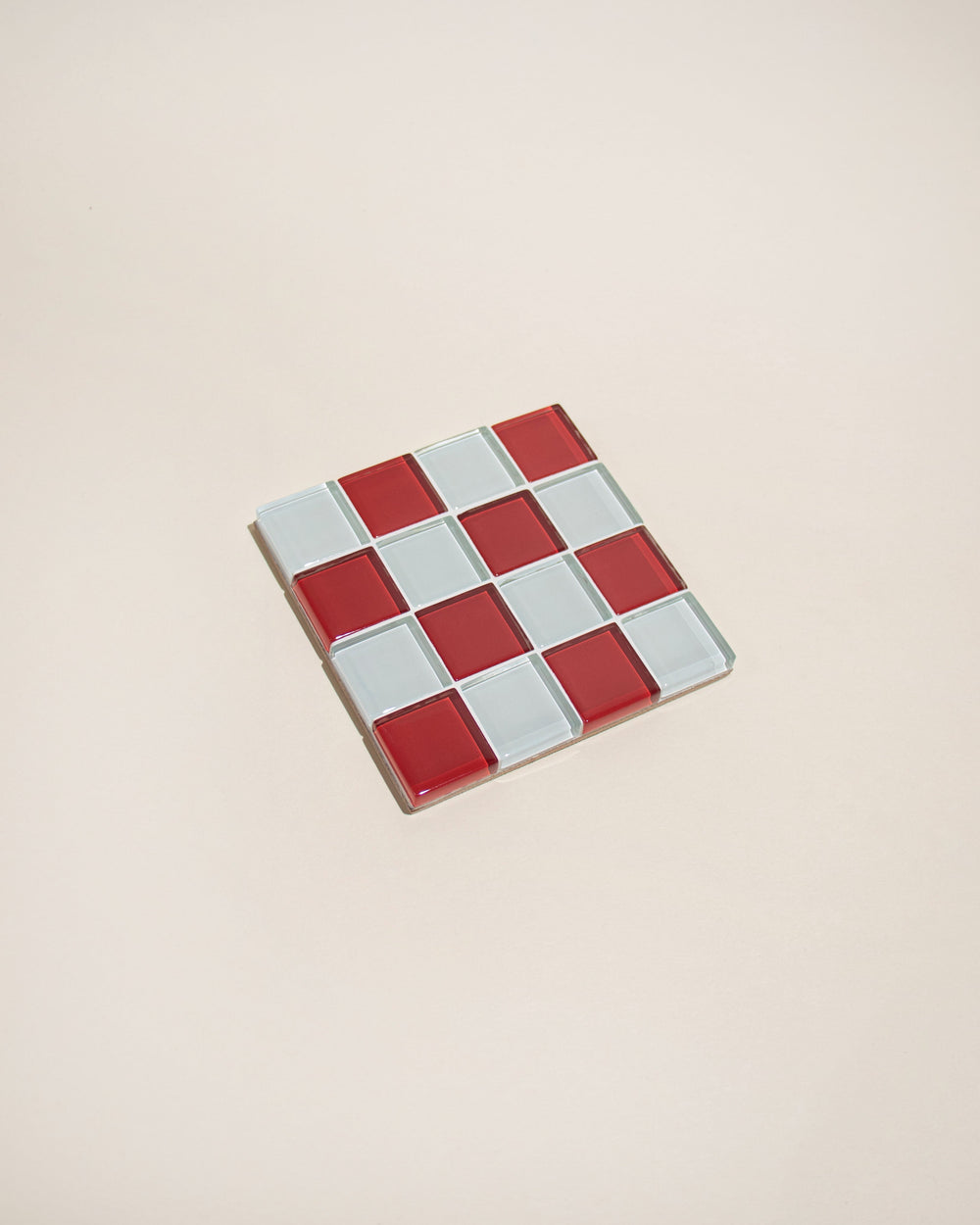 Glass Tile Coaster - Cherry Milk Chocolate