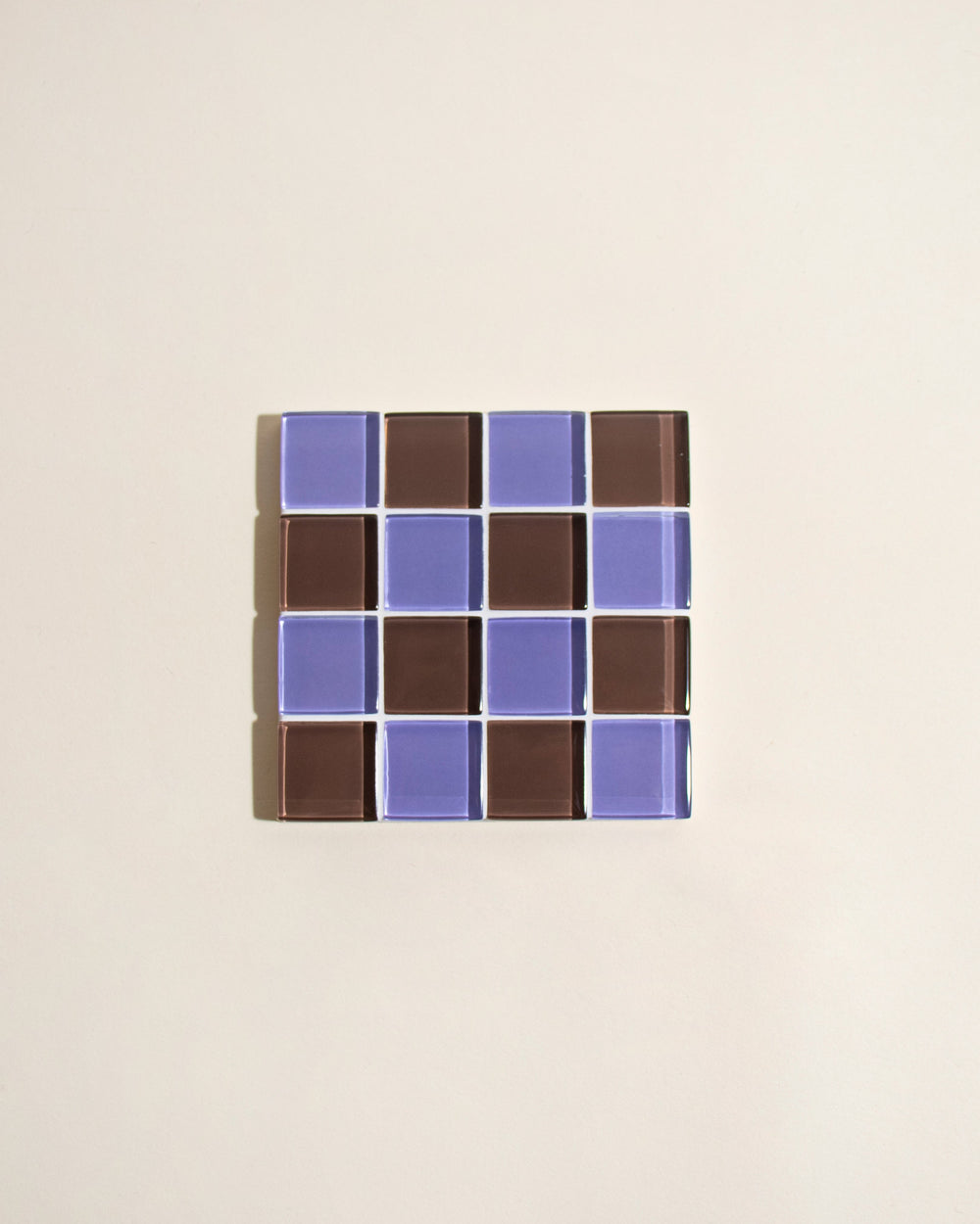Glass Tile Coaster - Lavender Dark Chocolate