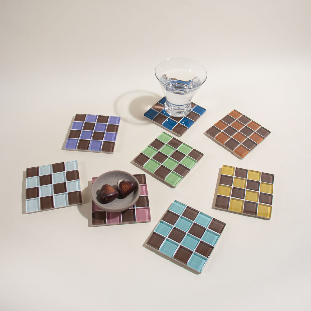 
                      
                        Glass Tile Coaster - Lavender Dark Chocolate
                      
                    